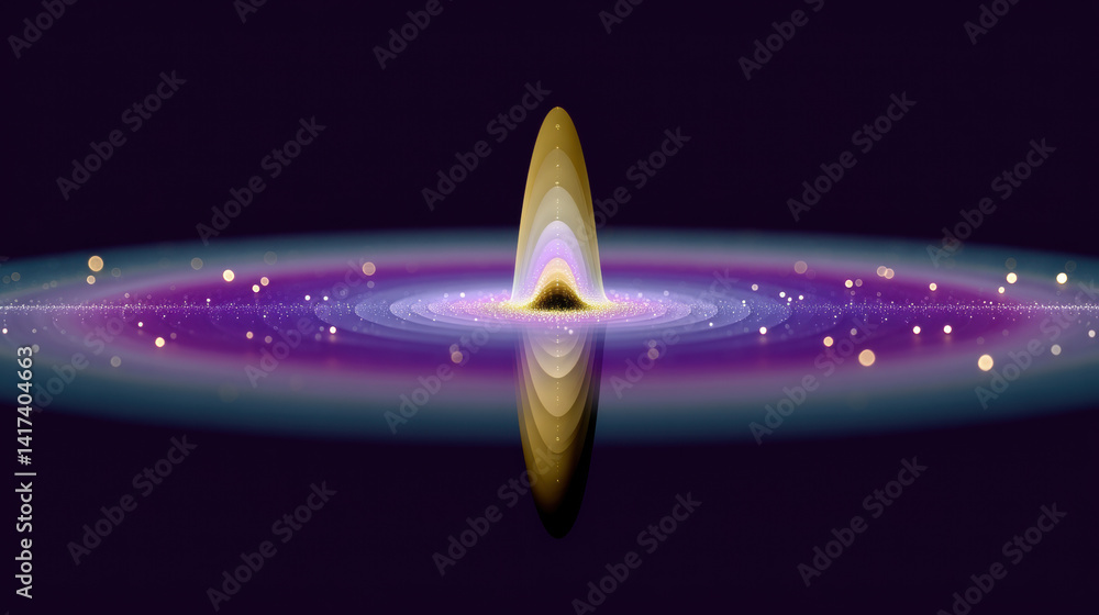 Poster quantum mechanic, artistic representation of uncertainty in digital format, featuring abstract theme
