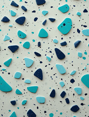 blue tone terrazzo  texture background 1