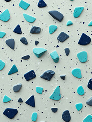 blue tone terrazzo  texture background 4