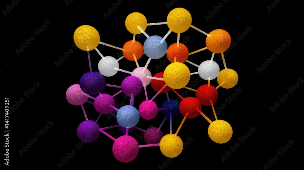 Poster quantum mechanic, a visualization of a time crystal structure, showcasing unique geometric patterns 
