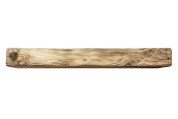 Wooden beam texture isolated on PNG transparent background, cut out