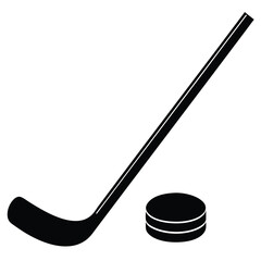 Hockey Stick and Puck Icon