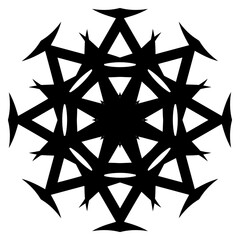 Geometric Shape In Black Outline 