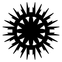 Geometric Form Presented As A Black Outline 