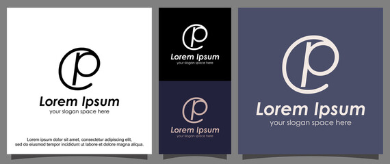 Modern letter A and P logo design