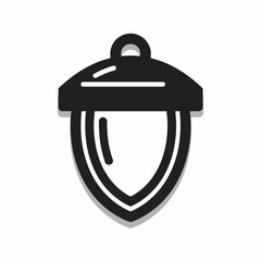 Obraz premium Illustration of a black lantern icon