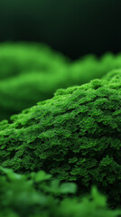 Obraz premium Vibrant Green Moss: A close-up shot reveals the intricate texture and vibrant green hue of a lush moss patch, creating a captivating image of nature's artistry.