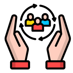 Customer Retention  Icon Element For Design	