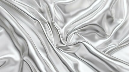 Obraz premium Shimmering Liquid Metal Texture: Silver-Gray Waves and Folds for Abstract Backgrounds and Design Elements