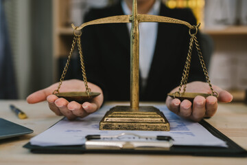 Professional lawyer provides legal advice and justice services, consulting clients on contracts,...