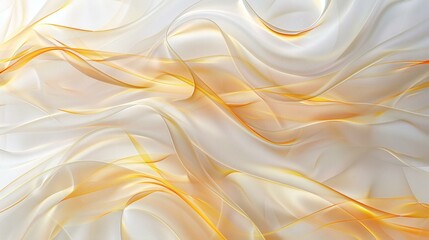 Fototapeta premium Ethereal white gold texture with delicate flowing golden lines, creating a luxurious and sophisticated abstract background design