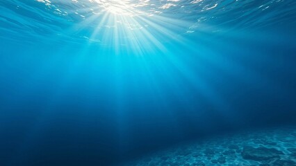 underwater scene with sun rays