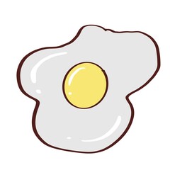 fried egg vector illustration
