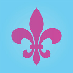 Fleur de Lis Heraldic Icon Vector Logo Template Illustration Design Vecto