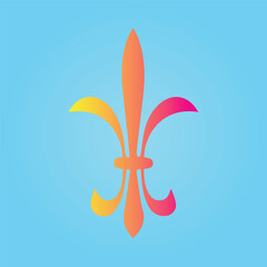 Fleur de Lis Heraldic Icon Vector Logo Template Illustration Design Vecto