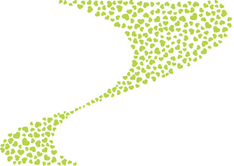 ハート柄の背景 黄緑系の単色 ハート