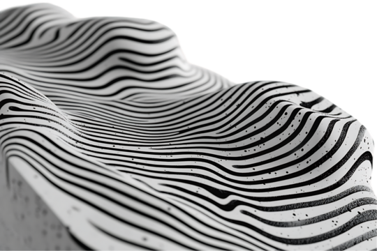 Abstract Monochrome Topography: Curving Lines and Subtle Texture.