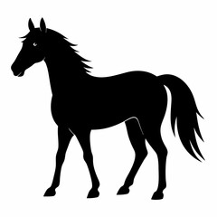 Elegant Horse Silhouette Design