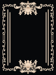 Ornamental Border Frame with Swirl Art