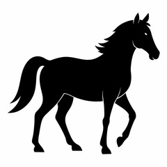 Elegant Horse Silhouette Design