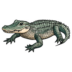 Fototapeta premium crocodile, reptile, vector, transparent background, alligator