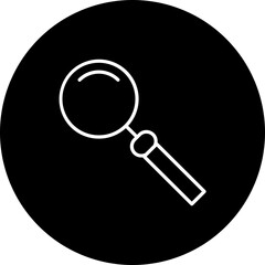 Search Vector Line Black Circle Icon Design
