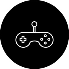 Gaming Vector Line Black Circle Icon Design