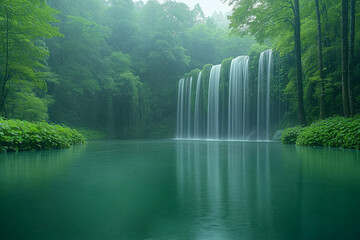 Water fall in nature