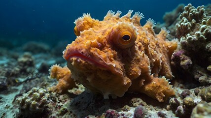 Colorful Ornamental Fish in a Coral Reef Environment