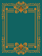 Decorative Outline with Ornamental Frame Art