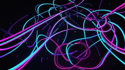 Neon Curved Line Background