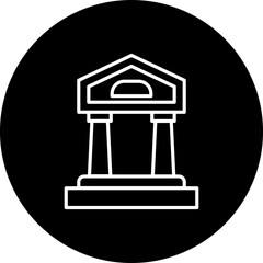 Governance Vector Line Black Circle Icon Design