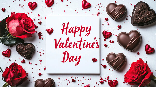 heart shaped chocolates HD 8K wallpaper Stock Photographic Image