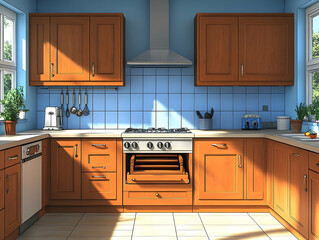 Sunny Kitchen Interior (4)