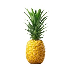 Fototapeta premium Pineapple fruit close up shot isolated on white background