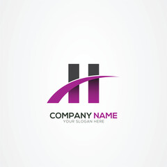 I or II Letter Logo Design with a Creative Cut Creative logo design