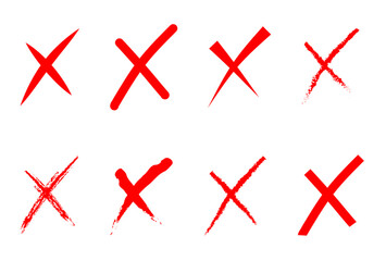 バツマーク　セット　ベクター