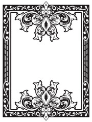 Ornamental Frame Outline with Antique Design