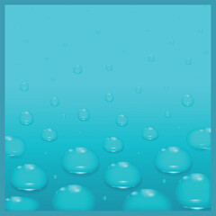 realistic transparent water drops vector, water, drop, blue drops, lake, water, glare