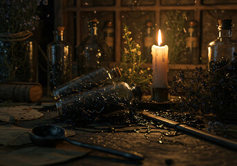 Candlelit Abandoned Church