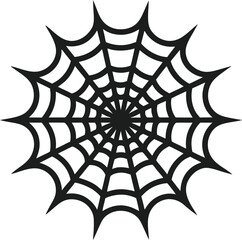 Obraz premium Thin Line Creepy Web Illustration
