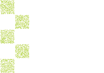 ハート柄の背景 黄緑系の3色 ハート