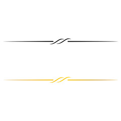 Black and gold simple text dividers