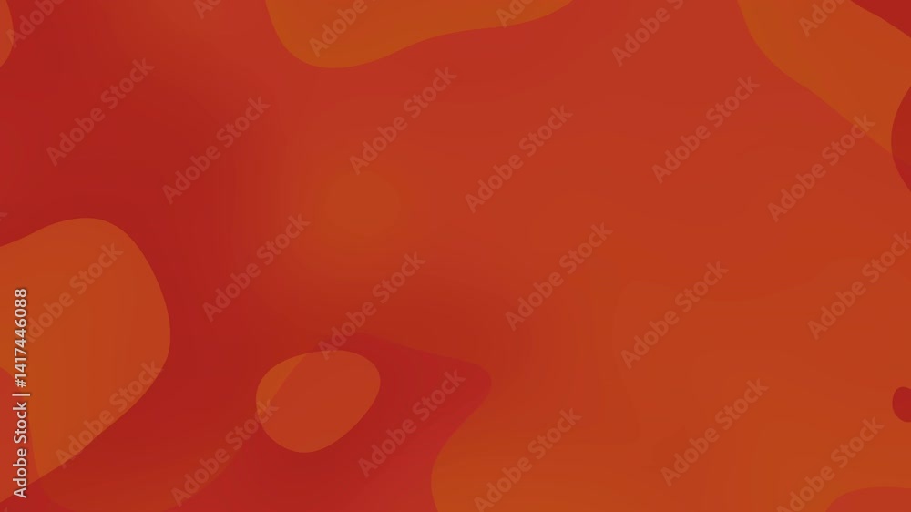 Aufkleber abstract orange red gradient background with smooth wavy shapes