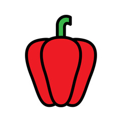 Pepper icon vector. Vegetables illustration sign. Garden symbol or logo.