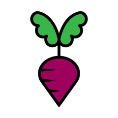 Beetroot icon vector. Vegetables illustration sign. Garden symbol or logo.