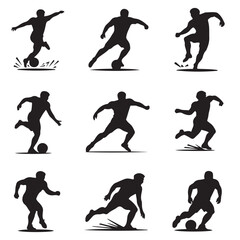 football players silhouettes