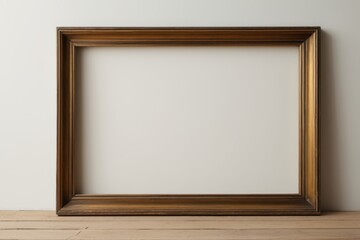 a close up of a picture frame on a wooden floor