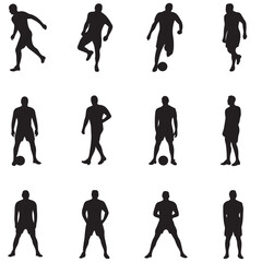 football players silhouettes