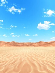Desert Landscape Under Blue Sky